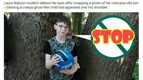 英國一名母親幫孩子拍照，竟拍到靈異畫面（圖／翻攝自太陽報）
