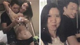 人妻偷情照印成海報大放送　「不練人魚線、老婆睡教練」(圖/翻攝自微博)