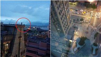 男女闖信義區極限自拍　驚險畫面曝光