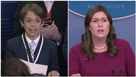 男童憂「在學校被槍殺」　白宮女發言人哽咽：我很抱歉
美國白宮發言人桑德斯,圖/翻攝自The White House YouTube
