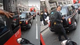 巴士,公車,示警,機車,行人,英國,LADbible,街道,禮讓,車禍,相撞,提醒 圖／翻攝自臉書　https://goo.gl/Zfgdxk