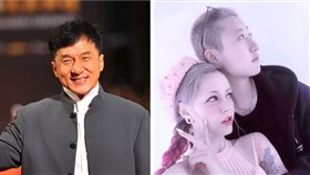 成龍，吳卓林與女友Adni。(翻攝微博、IG)