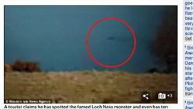 尼斯湖水怪現身？10分鐘影片曝光　圖／翻攝每日遊報