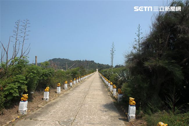 島上著名景點生明路。（記者邱榮吉/大膽島拍攝）