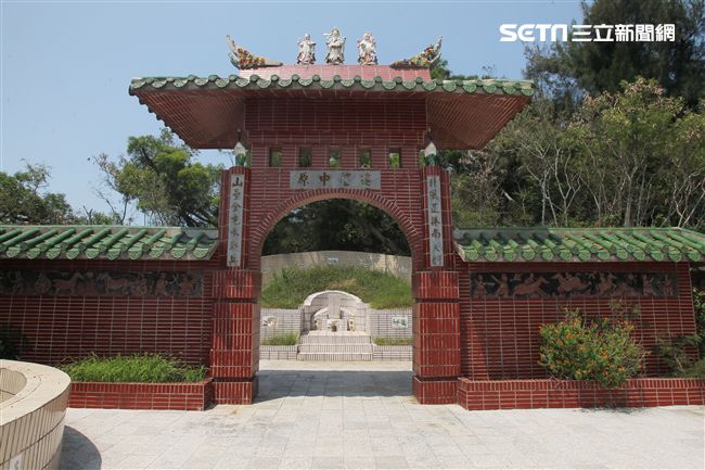 大膽島上的明威公園。（記者邱榮吉/大膽島拍攝）