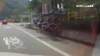 騎士睡著直撞電箱噴飛　命大僅外傷