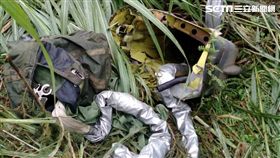 失聯Ｆ-16戰機降落傘 基隆消防局提供