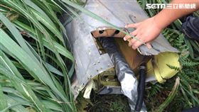漢光演習一架F-16在基隆附近空域失聯，在瑞芳山區發現疑似殘骸。（圖／國搜中心提供）