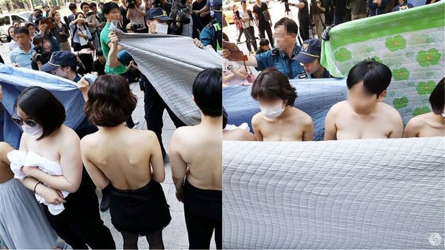韓女權團體赤裸！抗議臉書「歧視」
