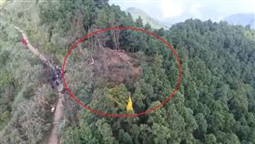 飛官,吳彥霆,F-16,五分山,撞擊點,基隆(翻攝畫面)