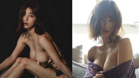 渡邊萬美拍攝台灣版FHM接受專訪，火辣身材大解放。（組合圖／翻攝自IG)