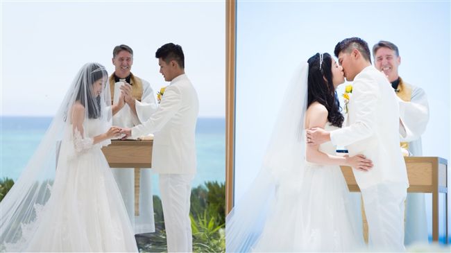女神海邊婚禮只有兩個人？原因曝光