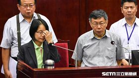 北農總經理吳音寧市議會備詢。 （圖／記者林敬旻攝）