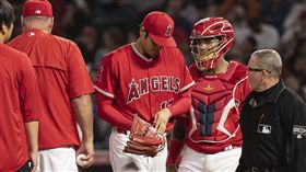 大谷翔平提前退場。（圖／美聯社／達志影像）