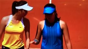 詹皓晴（左）與楊釗煊。（圖。翻攝自FOX體育台直播畫面）