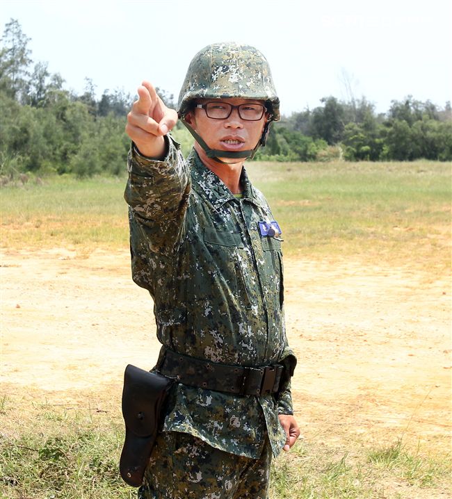 砲兵營營長程家駒中校。（記者邱榮吉/金門拍攝）