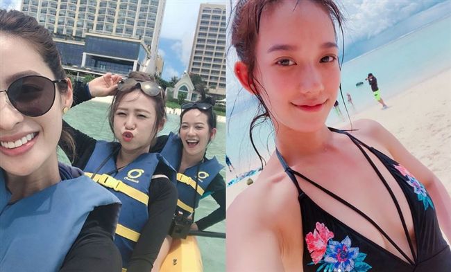 女星關島度假　穿泳衣大曝好身材
