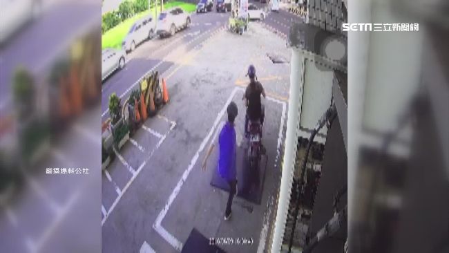 男騎士行搶加油站　得手後火速逃逸！