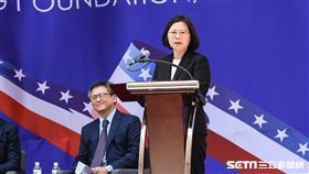 美國在台協會AIT入厝典禮，總統蔡英文致詞。 （圖／記者林敬旻攝）