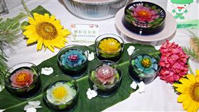 苗栗縣10大休閒農業區各具特色，縣府與業者合作推出10場次「田野饗宴」，6月底將由福興南和休閒農業區「藍色田園饗宴」打頭陣，遊客可體驗DIY令人驚豔的「繽紛花果凍」。（圖／中央社）