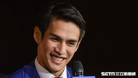 陽岱鋼返台記者會。 圖／記者林敬旻攝