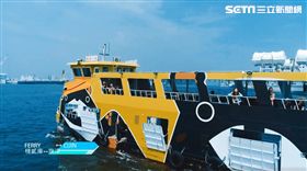 航線,駁二棧貳庫-旗津,啟航,電力渡輪,棧貳庫,旗津,海景
圖／高市府