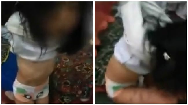 赤裸女童遭反綁毒打　網友目睹全心碎