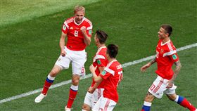 Iury Gazinsky踢進本屆世足賽第1分（圖／路透社／達志影像）