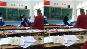 影／師藤條狂鞭、猛踹、甩耳光　國小童哀求哭嚎讓網友心碎
圖／翻攝自微博