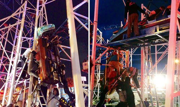 雲霄飛車突脫軌　2乘客遭拋飛墜地