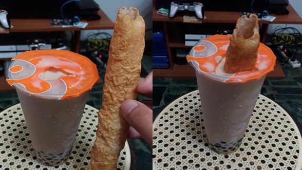 他用這根喝珍奶！網笑：貢丸都吸得到