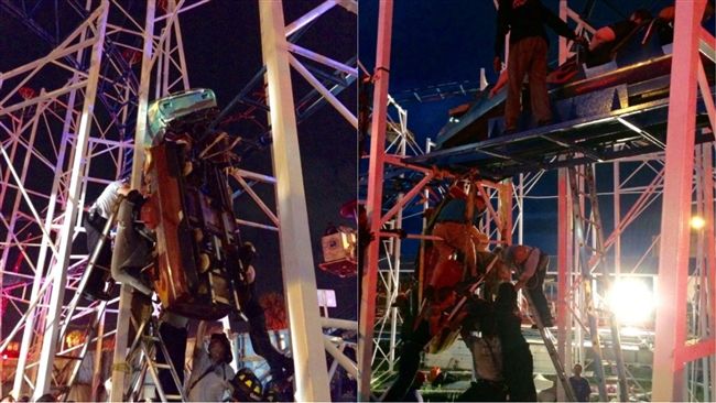 美雲霄飛車「出軌」　2遊客遭甩出車