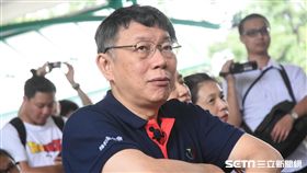 台北市長柯文哲出席「加油做公益」記者會。 （圖／記者林敬旻攝）