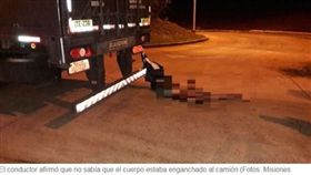 巴西,離奇,車禍,拖行,騎士,保險桿,男體（圖／翻攝自Infobae.com）