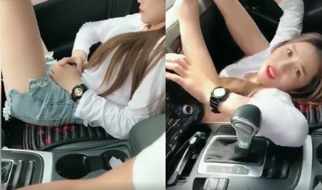 正妹副駕翹腳爽睡　急煞慘被「對折」