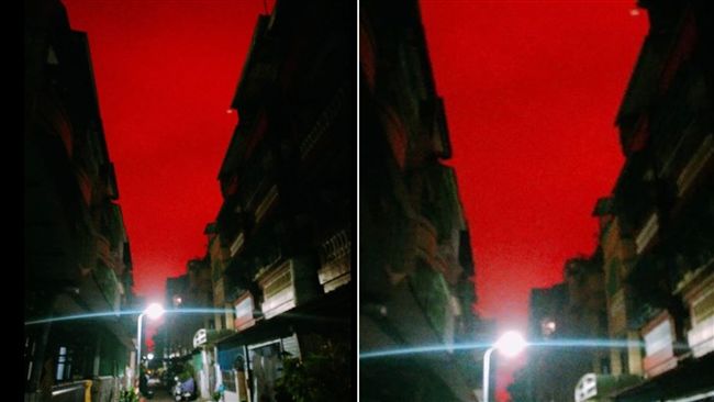 如921前夕？高雄天空一片「血紅」
