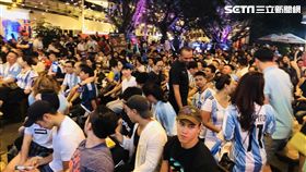 ▲花博坐滿阿根廷梅西。（圖／記者林辰彥攝影）