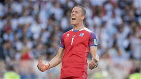  冰島門將荷朵森（Hannes Halldorsson）。（圖／美聯社／達志影像）