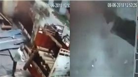 致命失誤！工人手滑重摔氧氣瓶　下一秒被炸成屍塊　圖／翻攝自ｌｉｖｅｌｅａｋ