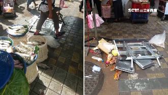 疑爭位起衝突　市場攤販翻桌互告毀損