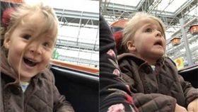 Kara,Lyla,過山車,購物中心,遊樂園,髒話,恐怖,好奇,嘗試,女童,反應,極端　圖／翻攝自YouTube https://goo.gl/p5tbMF