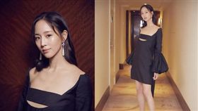 張鈞甯，出席活動穿低胸禮服被吐槽洗衣板。(翻攝微博)