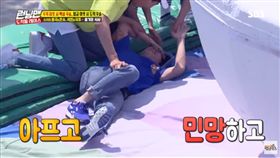 劉在錫,受傷,倒栽蔥,破相,Running Man,RM,敬業／YouTube