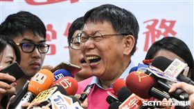 台北市長柯文哲出席「相親相愛過端午」敬老活動。 （圖／記者林敬旻攝）