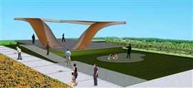 花博楷模創生館，無柱漂浮意象建築吸睛。（圖／台中市政府）