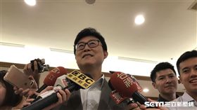 民進黨台北市長參選人姚文智澄清，綠是台灣價值是解釋之一，任何人都可以擴充、解釋。(圖／記者林惟崧攝)