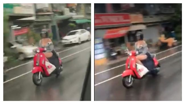 爆乳妹車頭燈超吸睛　網神到本尊了！