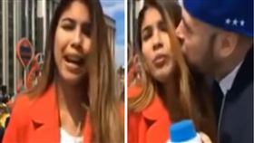 直播世足遭襲胸強吻　女記者淡定播報/Zinny's Blog youtube