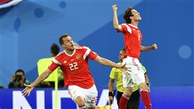 俄羅斯幾篤定進世足16強，打臉看衰者。（圖／美聯社／達志影像）