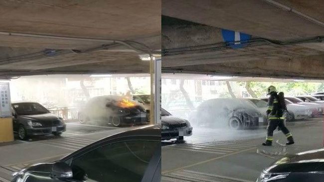 停車場火燒車　女車主竟涉險闖火海！